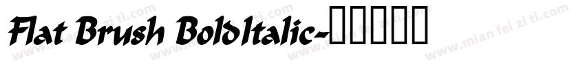 Flat Brush BoldItalic字体转换